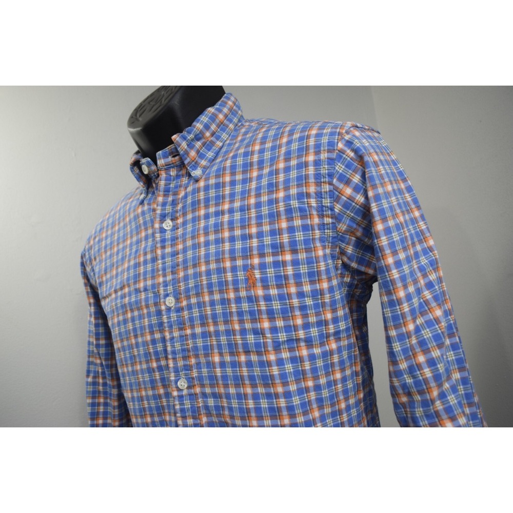 Polo Ralph Lauren Flannel Dress Shirt Plaid Long Sleeve Button Up Men Size Small - Picture 1 of 10